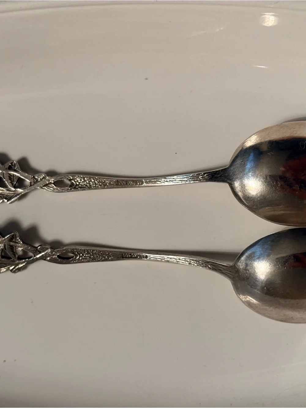 Hildesheimer Rose Handle Silver-Plate Serving Spoon Set of 4 p